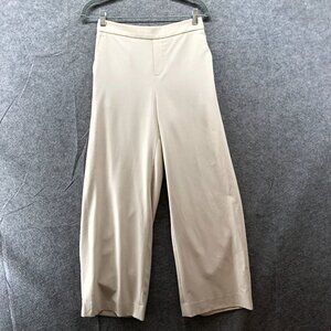 Banana Republic Hayden Wide Leg Dress Pants Womens 0 Beige High Rise Flat Front